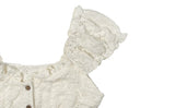 Shaon Punching Frill Lace Off Shoulder Blouse