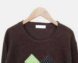 Choa Vintage Argyle Patch T-shirt