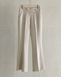 Wittery Side Adjust Brushed Bootcut Slacks