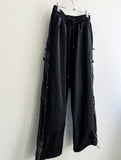 Cross string nylon pants