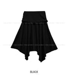 Kyou Unbalance Layered Shirring Skirt