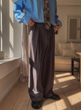 Summit Crease Pintuck Wide Slacks