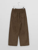 Chilkro Heart Corduroy Banding Wide Pants