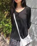 Mi Kim Roll-Up Three Quarter T-Shirt