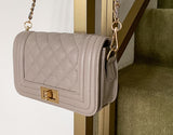 Chencid Quilted Cowhide Mini Shoulder Bag