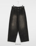 [unisex] Jeina Stripe Denim Wide Pants