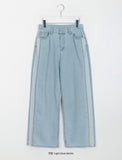 Matoi Side Line Wide Denim Pants