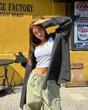 Pilen side shirring check shirt