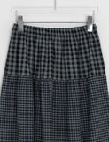 Shinpis Frill Check Long Skirt