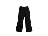 Buo Diagonal Cargo Pocket Cotton Bootcut Pants