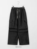 Tyou Cargo Banding String Parachute Denim Pants