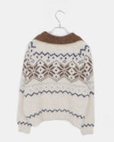 Neuel Nordic color matching collar loose fit long sleeve knit