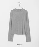 Yoni Color Plain Long Sleeve Tee