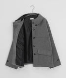 Hiel High Neck Hood Half Coat