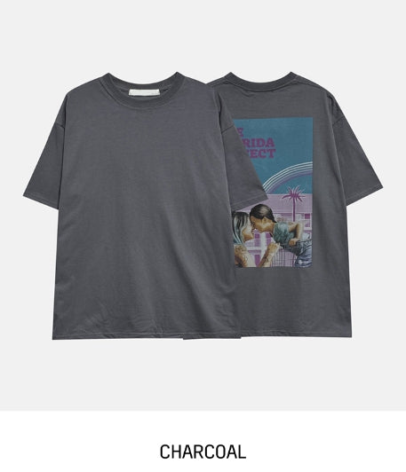 U LAN (ユーラン) - ブダペストバックプリンティング半袖Tシャツ