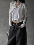 Basic see-through cardigan