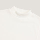 Week Diagonal Cut Half-Neck Short Sleeve Knit