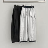 Balloon Two-Way Raw Side Folding Pin Tuck Banding Mega Denim Pants