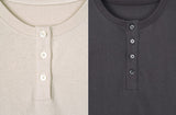 ALL THAT Henley Neck Long Sleeve T-Shirt