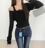 Rib Bolero Square Neck Sleeveless Knit Cardigan Two-piece Set