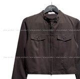 Liberal Crop Two-Way Biker Jacket