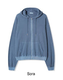 Kand Waffle Pigment Hooded Zip-Up