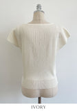 Niel Round Neck Cap Sleeve Short Sleeve Knit