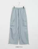 [unisex] Poro color banding string cargo pants