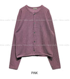 Cinder Pigment Waffle Warmer Cardigan