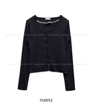 [Sleeveless + Cardigan Set] Moline Lace Layered Cardigan