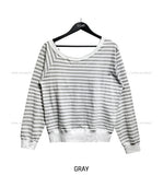 Kelly Unbalance Off Stripe Long Sleeve