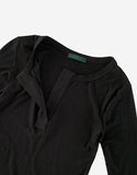 Slit Tencel Long Sleeve