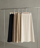Enard satin flared skirt