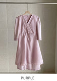 Miles Shirring Wrap Flare One Piece