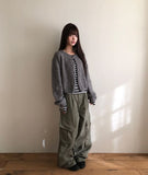 Hian Crop Round Knit Cardigan