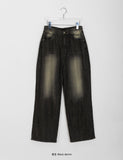 Stott washed black denim pants