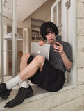 [LANARCH] Stripe U-Neck Short Sleeve T-Shirt