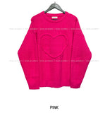 (UNISEX) Cable Heart Round Knitwear