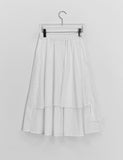 Pitco Cotton Unbalanced Banding Long Skirt