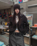 Henne Warmer Layered Two Way Hooded Zip-Up