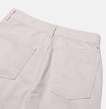 White Non-Fade Wide Denim Pants