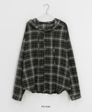 Kdanto Check Hood Long Sleeve Shirt