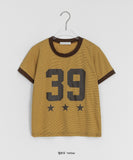 Sibeo Stripe Star Ringer Short Sleeve Tee