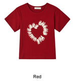 Harni Boucle Embroidery Crop Tee