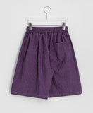 Mimyu check banding nylon Bermuda pants