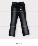 Straight brush washed bootcut denim