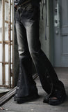 Snap Slit Denim Pants