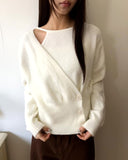 Cairn Unbalanced Wrap Sleeveless Long Sleeveless Knit