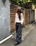Pramer Basic V-neck Loose Fit Long Sleeve Knit