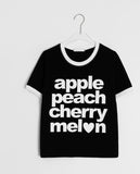 Kechu Printing Color Matching Ringer Short Sleeve T
